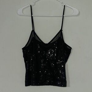 H&M Black Sequins Camisole